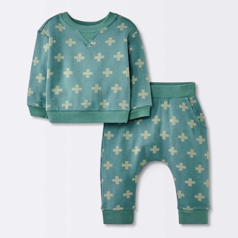 Cloud Island Baby‎ Boys Plus Sign Sweatshirt Jogger Pants Set Blue Newborn